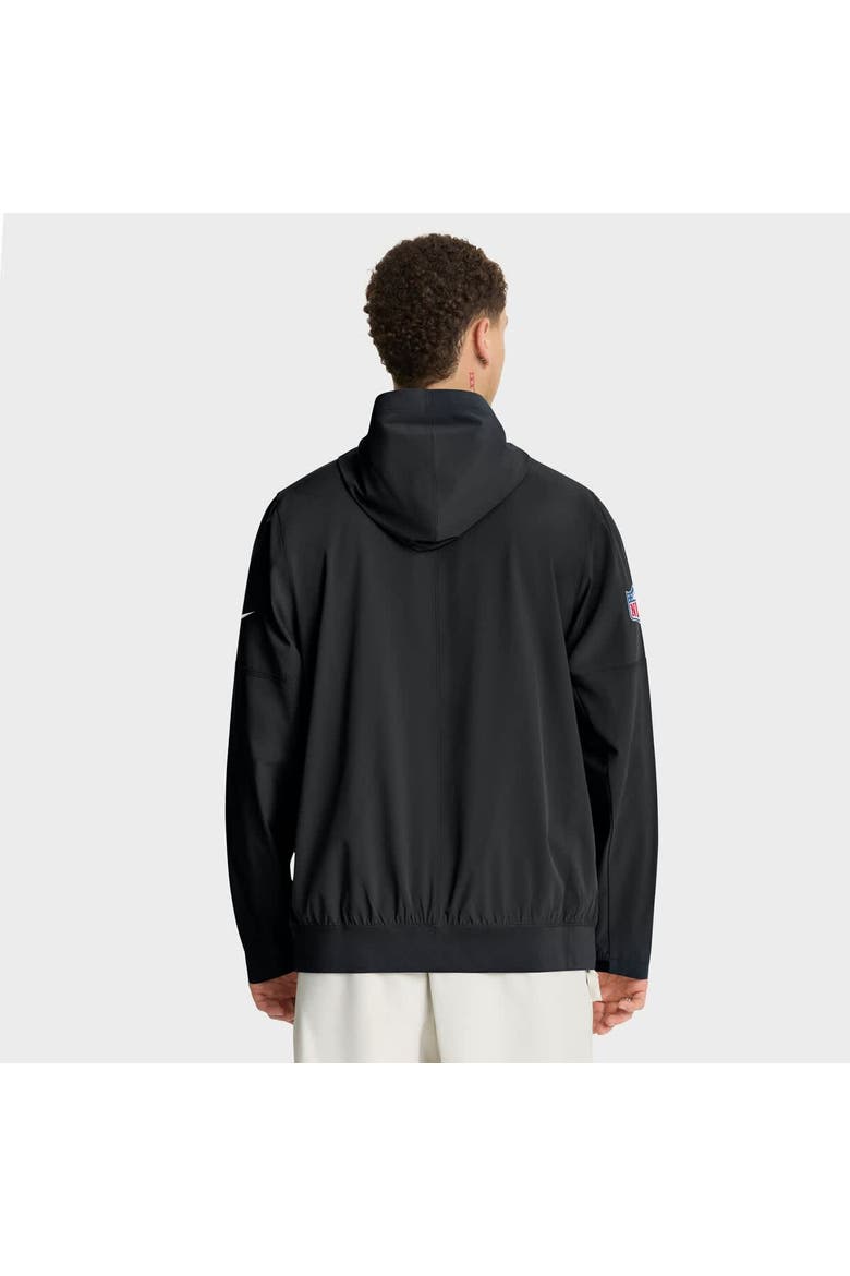 Men's Nike Black Detroit Lions Sideline Alt Pack Anorak Half-Zip Hoodie Jacket, Alternate, color, Black