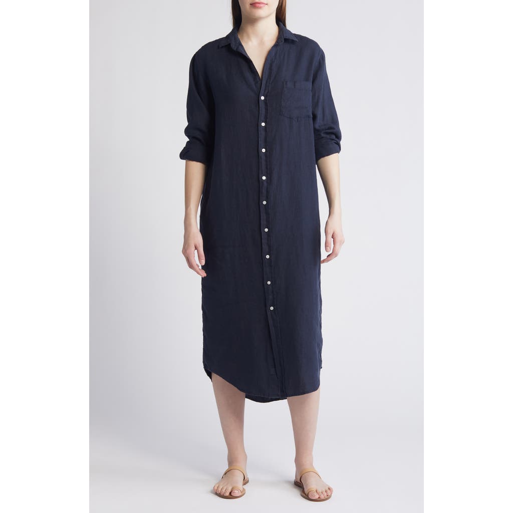 Frank & Eileen Long Sleeve Linen Midi Shirtdress