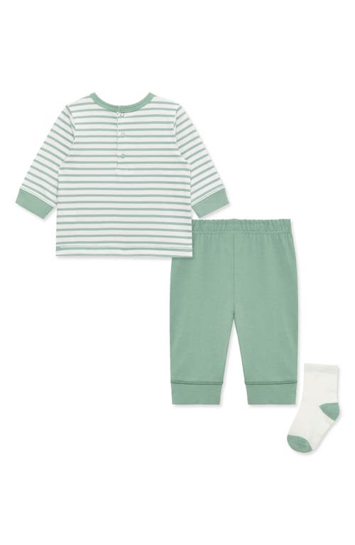 Little Me Jungle T-shirt, Joggers & Socks Set In Green