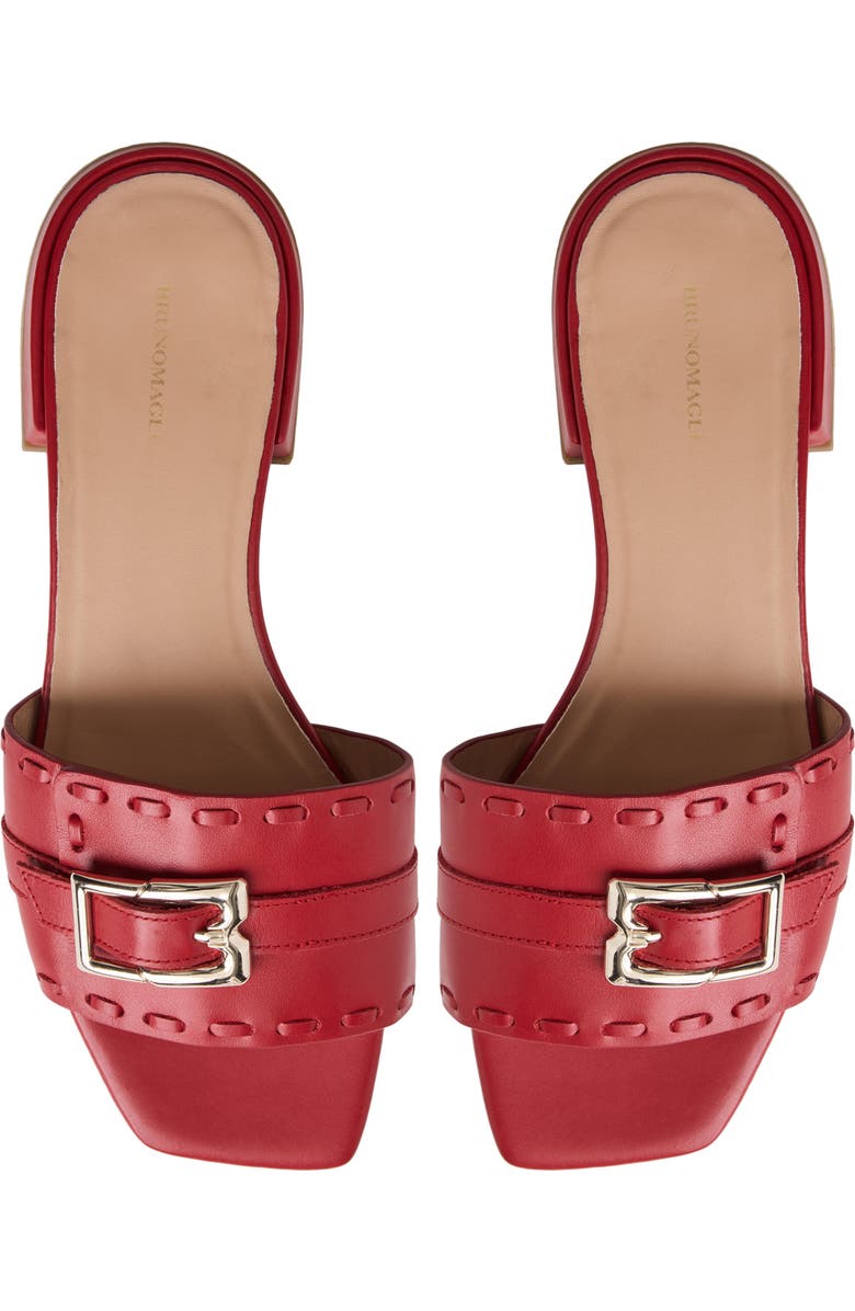 Bruno Magli Bellini Buckle Strap Slide Sandal, Alternate, color, Berry Nappa