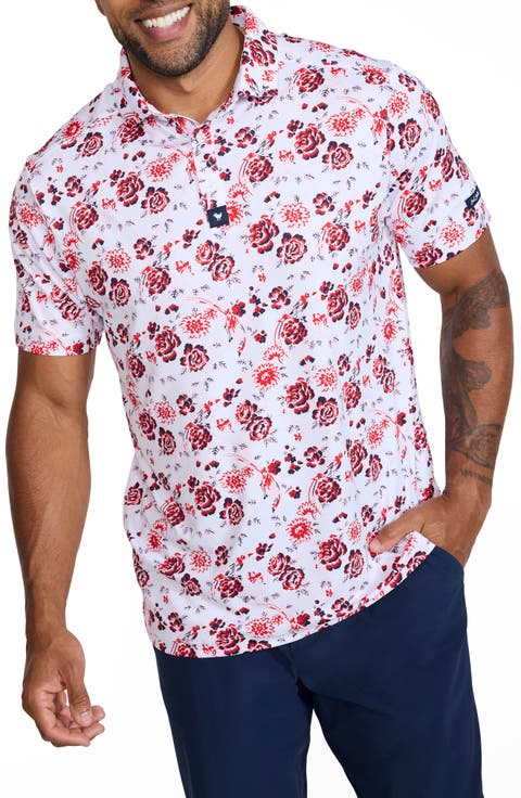 Core Floral Performance Golf Polo