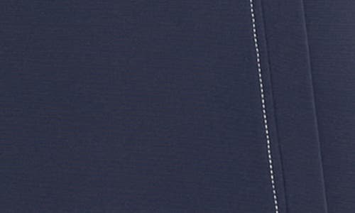 Donna Morgan Contrast Stitch Sleeveless Scuba Minidress In Navy Blazer