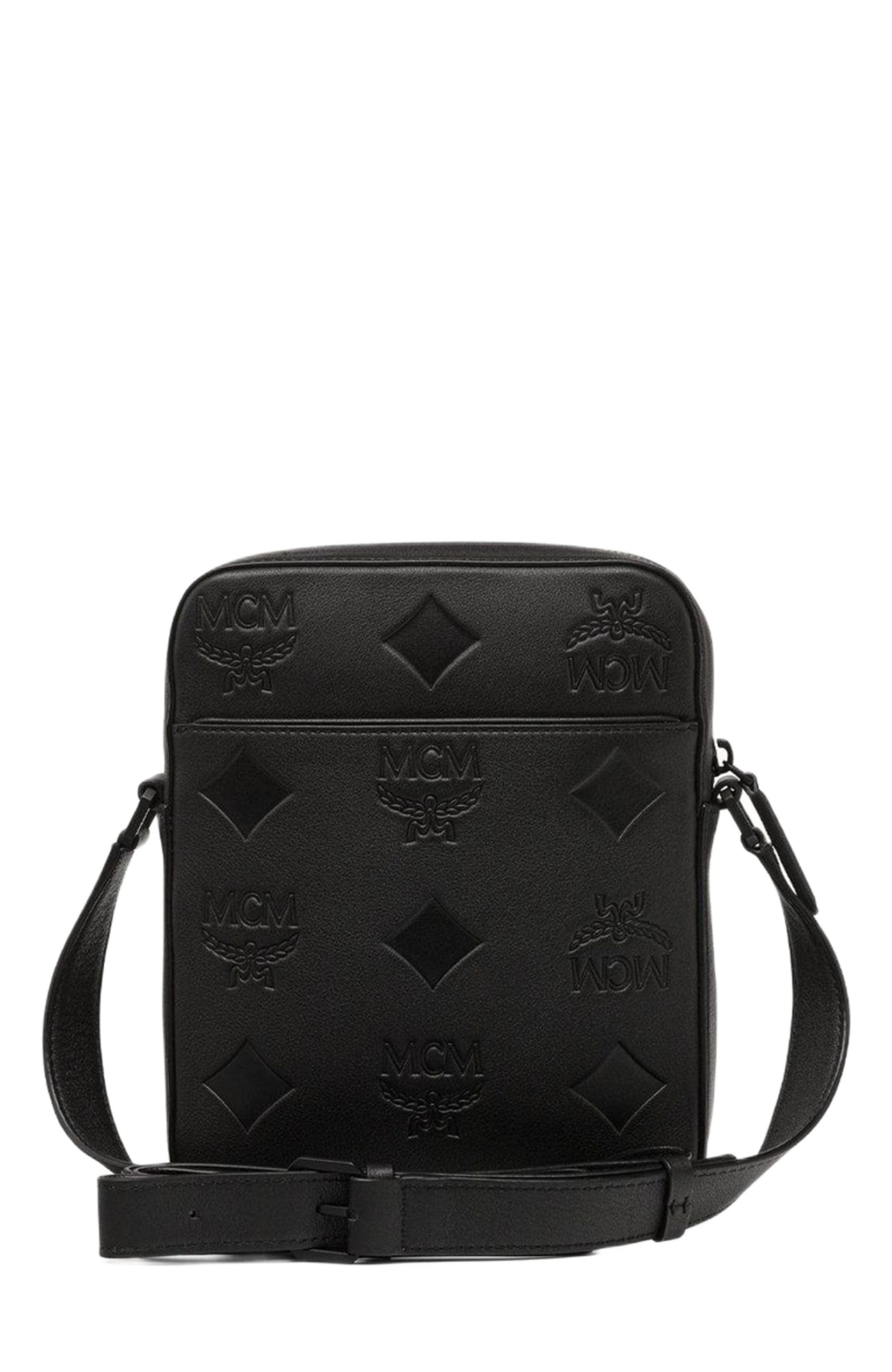 MCM Klassik Crossbody in Maxi Monogram Leather, Alternate, color, Black