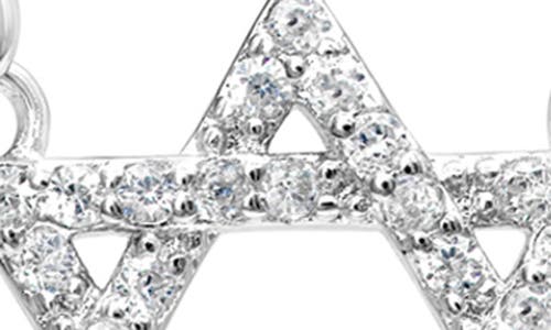 Shymi Pavé Cubic Zirconia Star Of David Necklace In Silver
