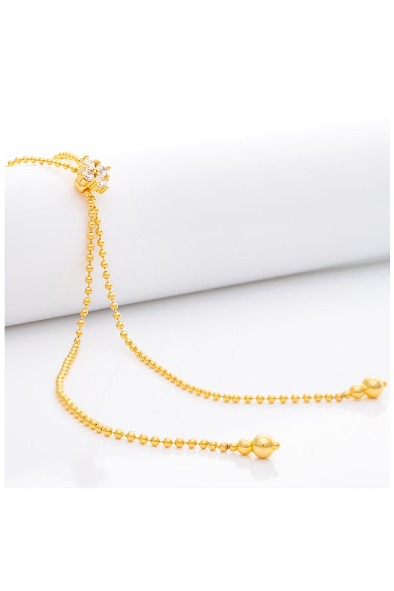 Beaded Lariat Necklace, Alternate, color, GOLD / CZ