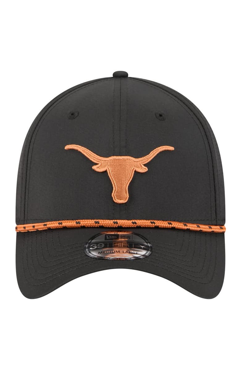 New Era Men's New Era Black Texas Longhorns Rope 39THIRTY Flex Hat, Alternate, color, Black