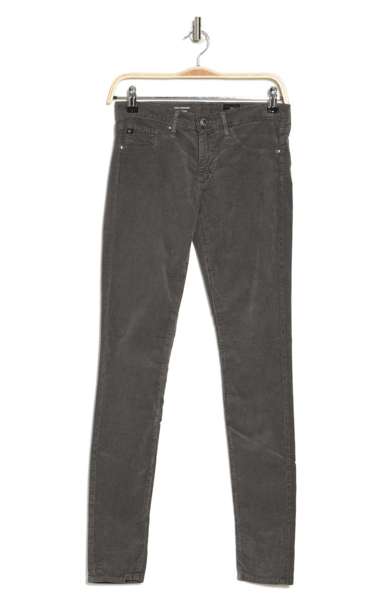 AG Skinny Velvet Stretch Corduroy Legging Pants, Alternate, color, 
