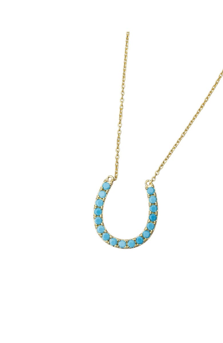 NATIVE GEM Lucky Turquoise Horseshoe Necklace, Alternate, color, Turquoise/Aqua
