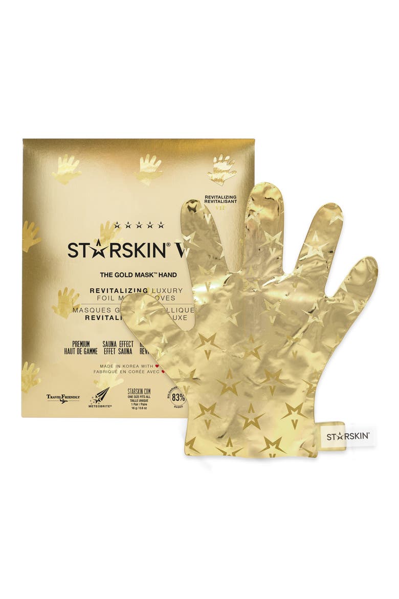 Starskin® The Gold Mask Hand VIP Foil Mask Gloves, Main, color, NO COLOR