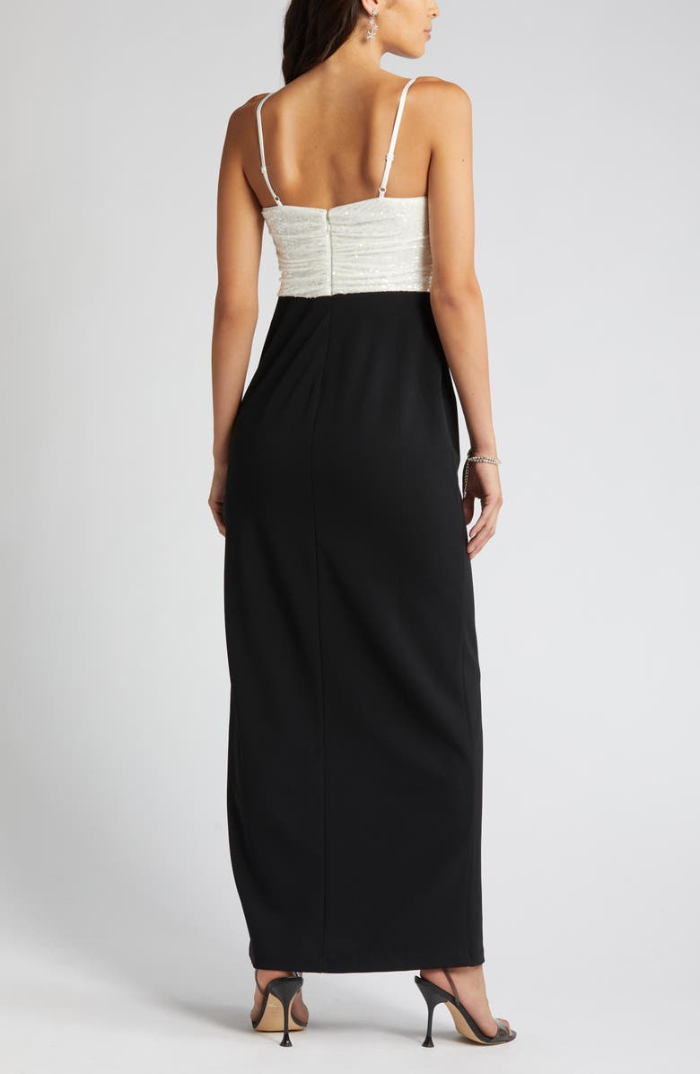 Vince Camuto Sequin Cowl Neck Gown, Alternate, color, 