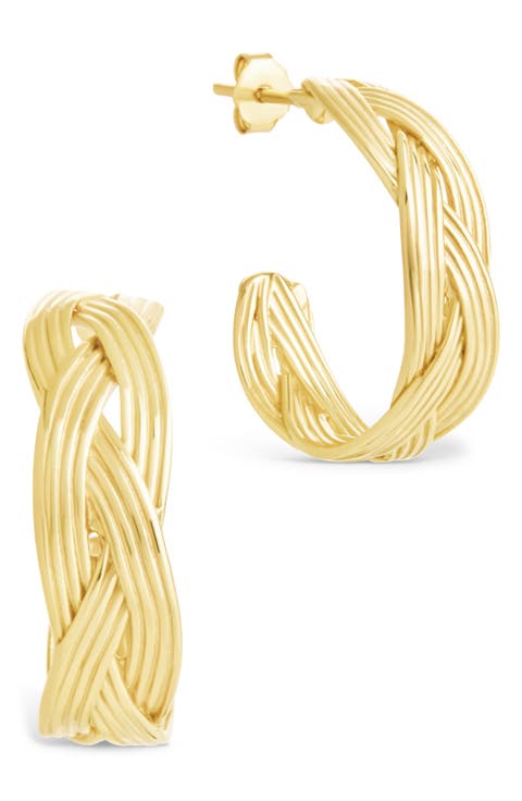 Janet Ribbed Hoop Earrings