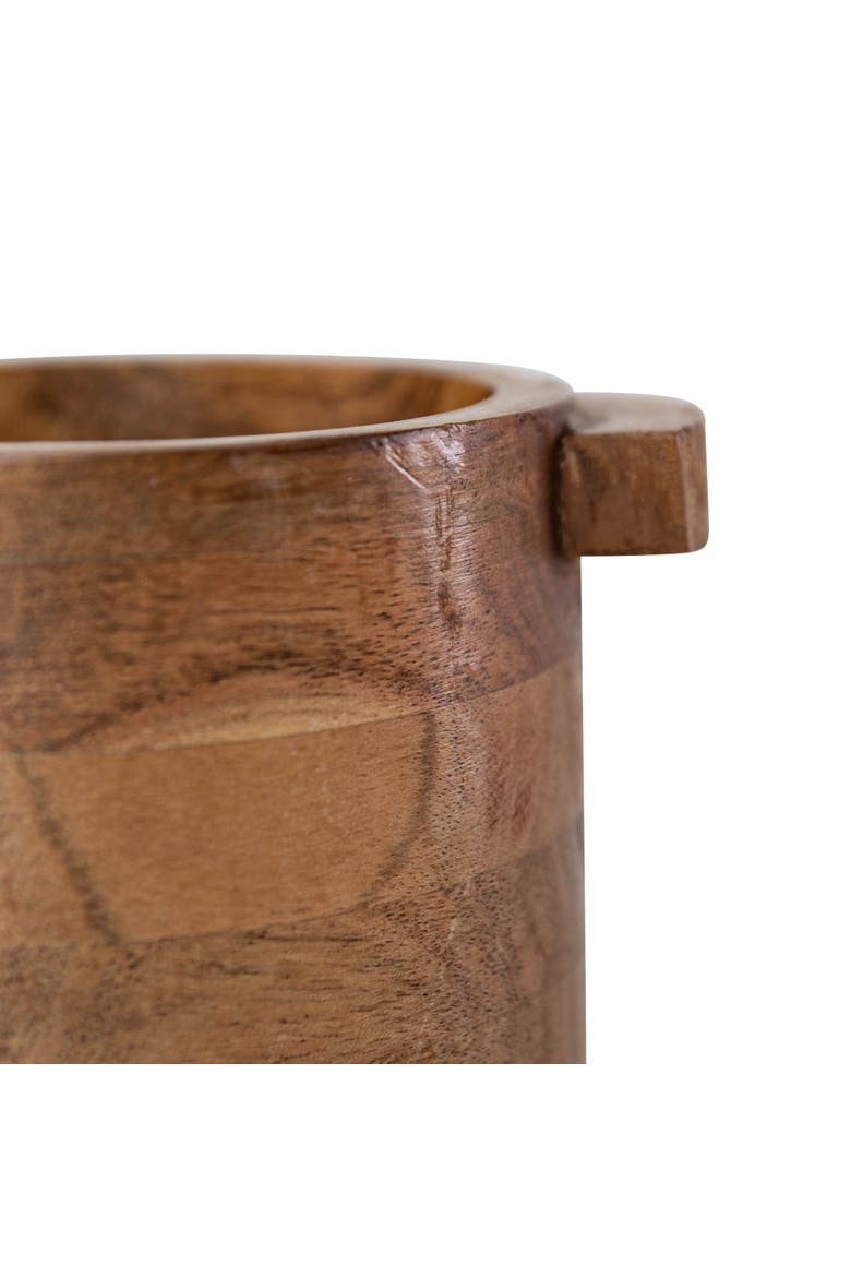 3.25" x 4" Benson Rustic Acacia Wood Small Decorative Pinch Bowl Dish, Alternate, color, Brown