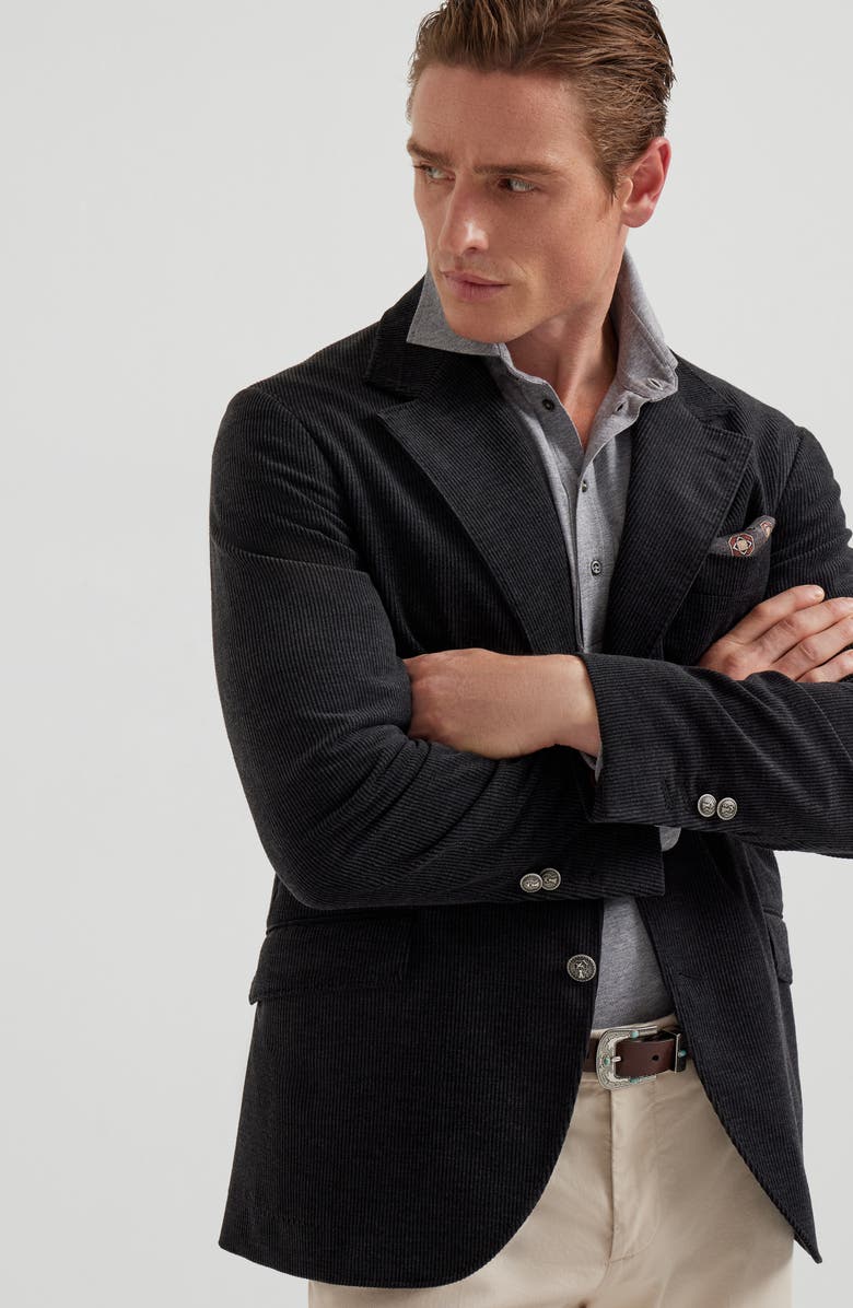 Brunello Cucinelli Jersey polo shirt, Alternate, color, Grey