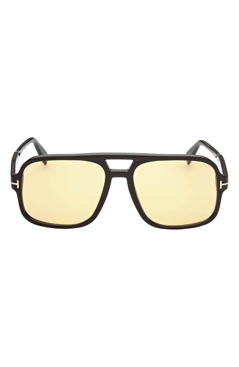 TOM FORD Falconer 60mm Gradient Navigator Sunglasses, Main, color, 