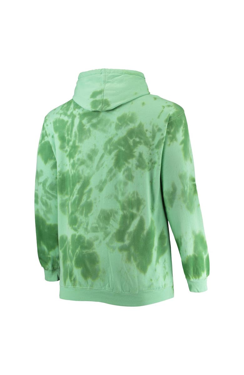 FANATICS Men's Fanatics Branded Kelly Green Boston Celtics Big & Tall Wordmark Cloud Dye Pullover Hoodie, Alternate, color, 