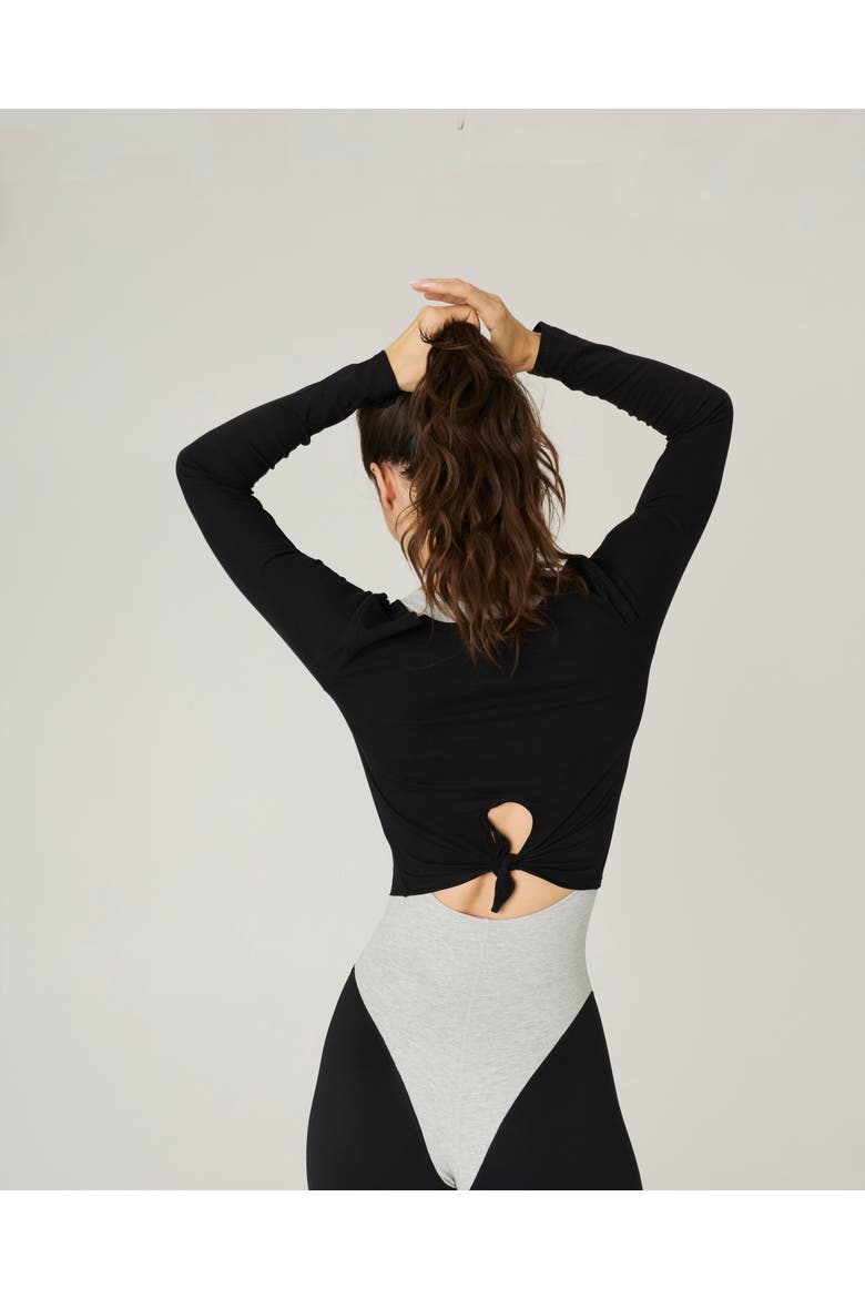 Combo Long Sleeve Top, Alternate, color, Black