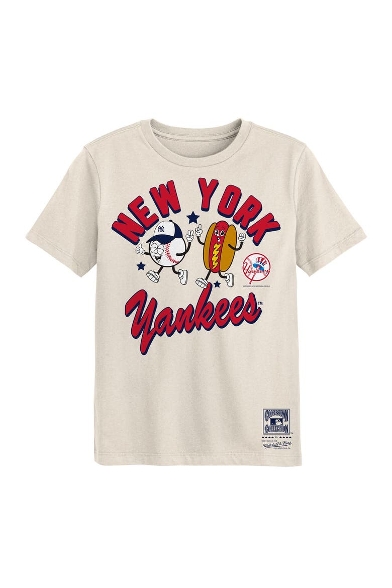 Preschool Mitchell & Ness  Natural New York Yankees Snack T-Shirt, Main, color, Natural