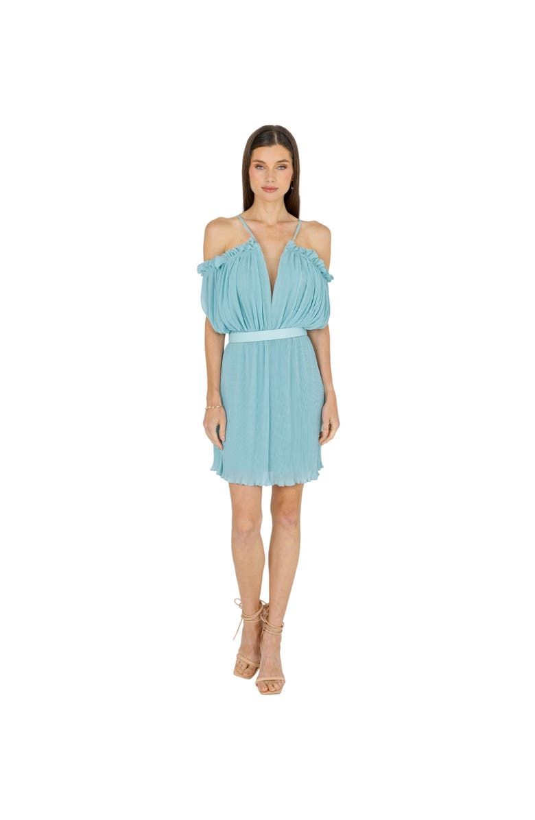 AKALIA Oriella Sleeveless Mini Dress, Alternate, color, Mint Blue