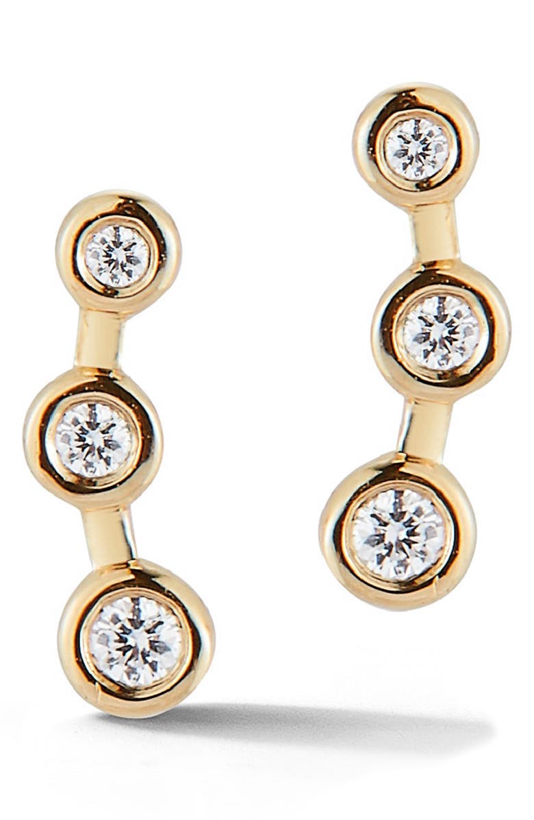 Dana Rebecca Designs Lulu Jack Bezel Diamond Ear Climbers, Main, color, 