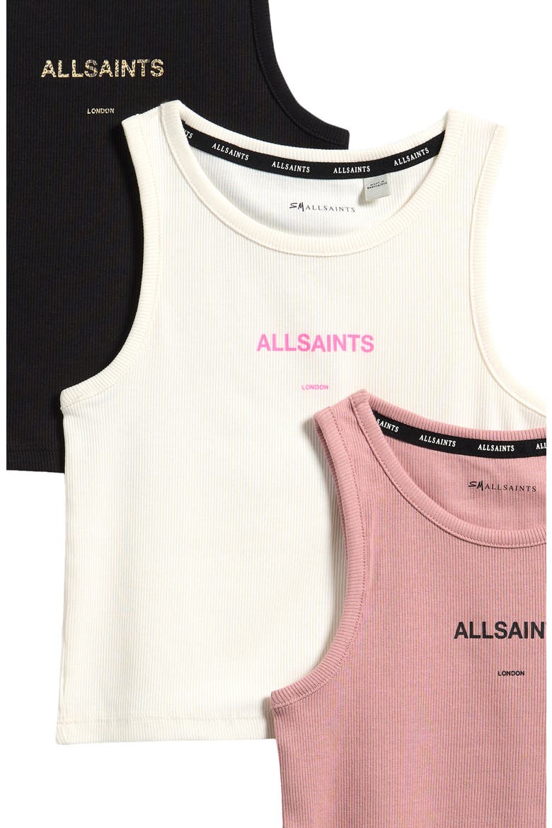 Kids' 3-Pack Assorted Logo Tanks, Alternate, color, WHITE