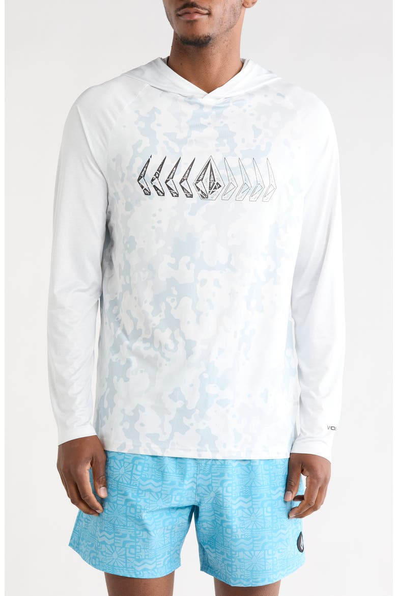 Expanse Hooded Long Sleeve T-Shirt, Main, color, WHITE COMBO