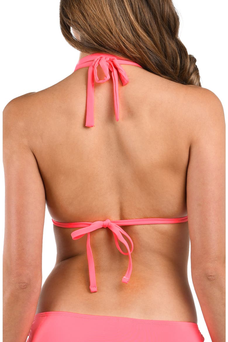 Island Goddess Halter Bikini Top, Alternate, color, CORAL REEF