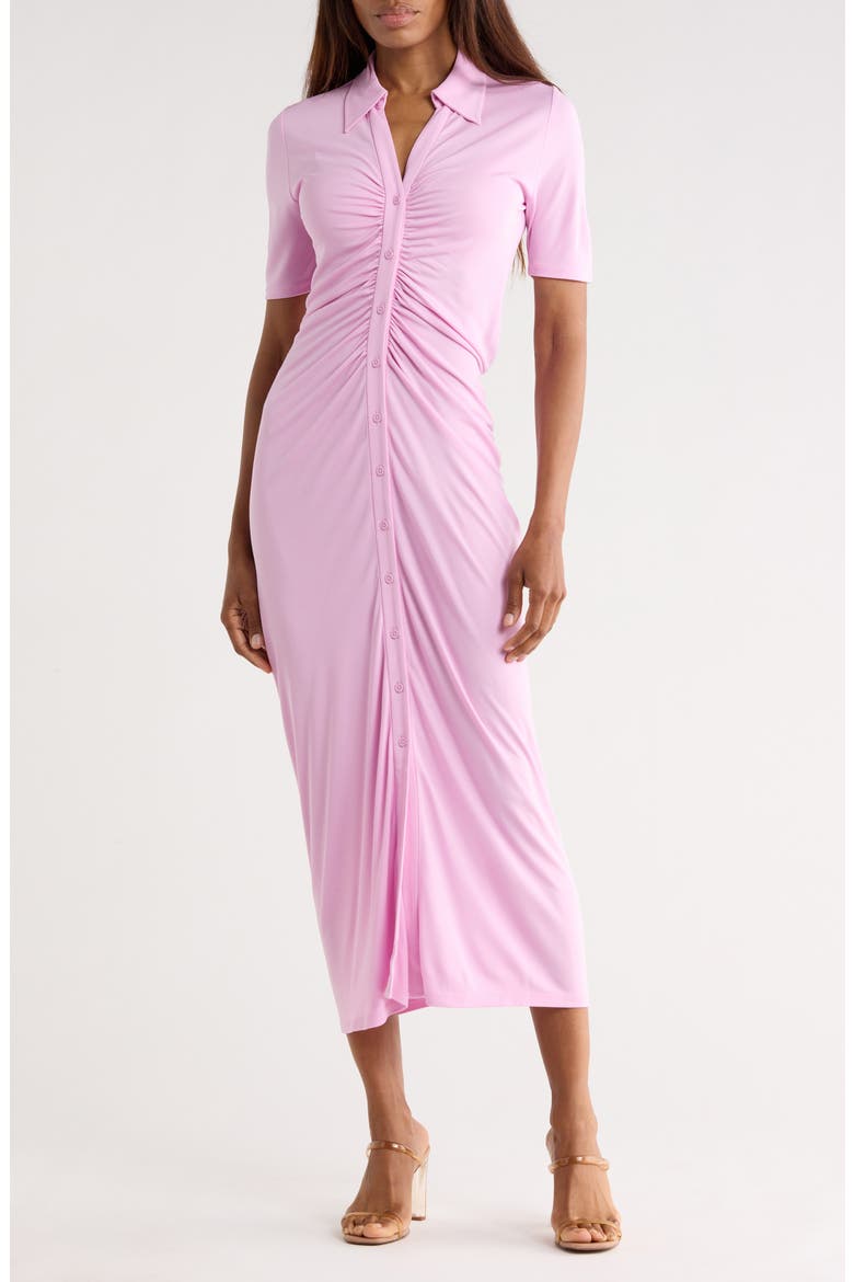 Zoey Short Sleeve Shirtdress, Main, color, LAVENDA PINK