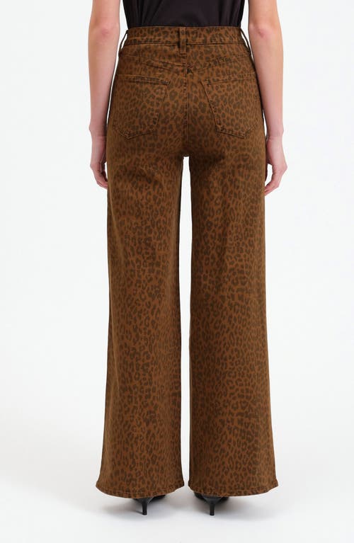 Daze Far Out High Waist Wide Leg Jeans In Wild Cat