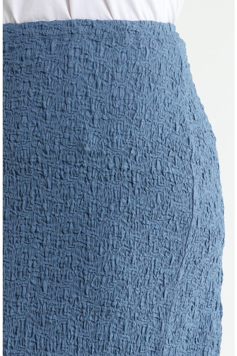 Crinkled Organic Cotton Blend Midi Skirt, Alternate, color, CLDSP