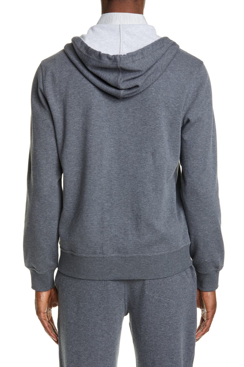 Leisure Hooded Cotton Blend Sweatshirt, Alternate, color, GREY