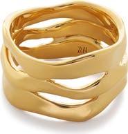 Monica Vinader The Wave Triple Band Ring