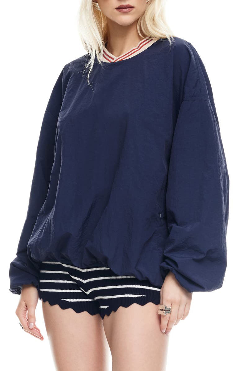 LIONESS Sweetness Track Top, Alternate, color, Navy
