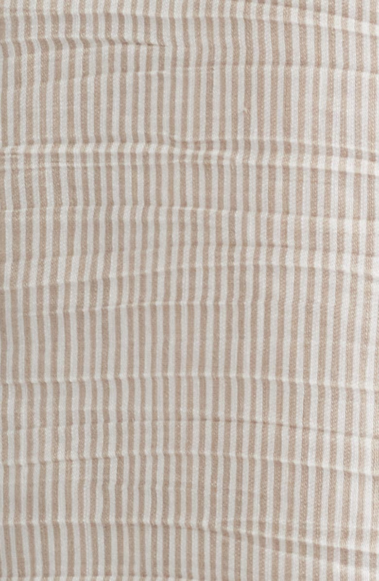 Eileen Fisher Scoop Neck Linen Blend Dress, Alternate, color, Wheat