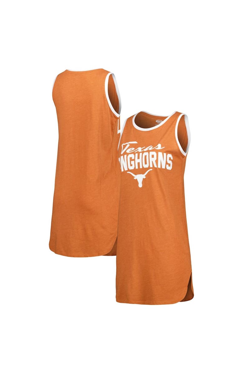 CONCEPTS SPORT Women's Concepts Sport Texas Orange Texas Longhorns Tank Nightshirt, Main, color, 