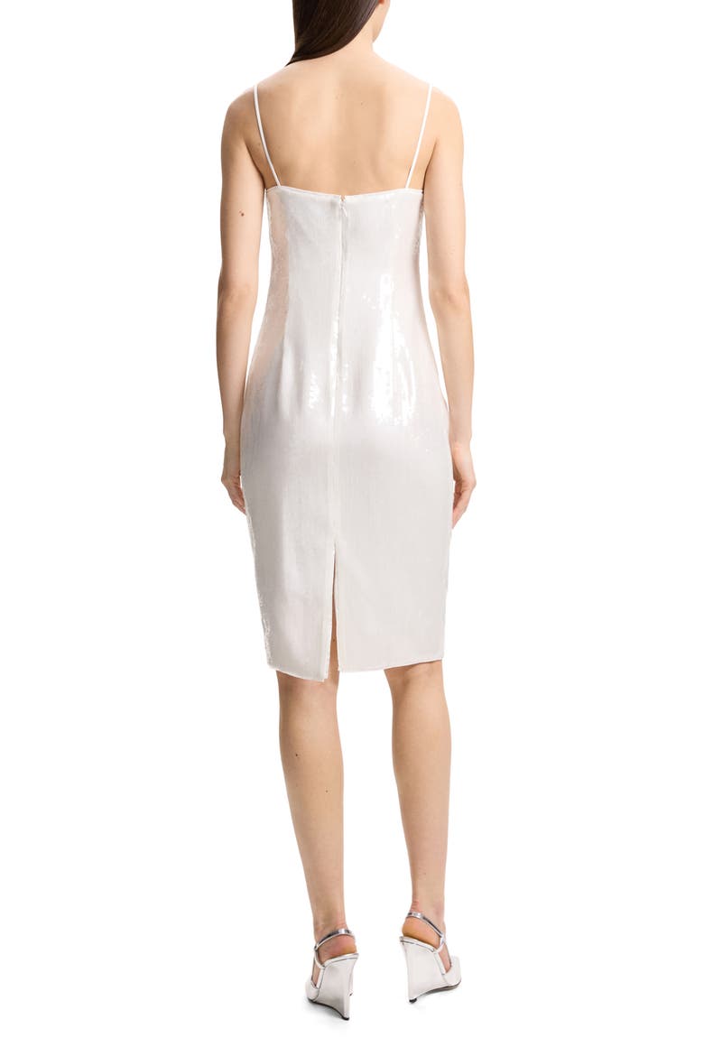Sequin Sleeveless Slipdress, Alternate, color, WHITE