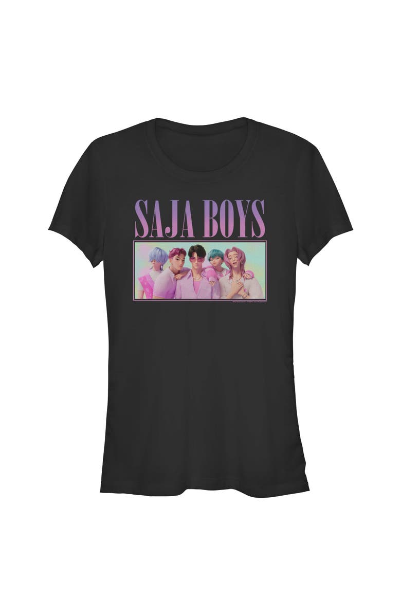 KPop Demon Hunters Junior's KPop Demon Hunters Saja Boys Group Shot  Graphic T-Shirt, Main, color, Black