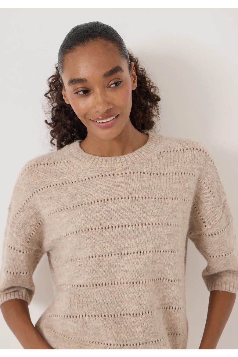 Arlette Gathered Sleeve Tee, Alternate, color, Oatmeal