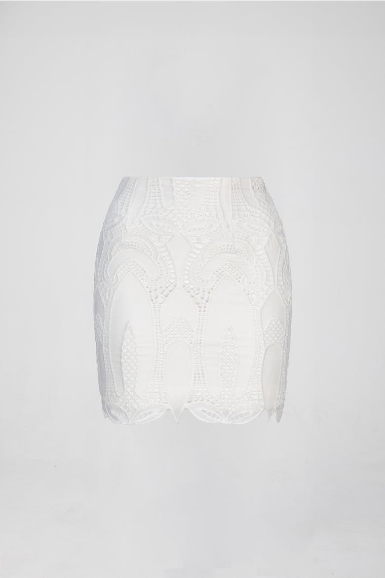 Rosa Mini Skirt, Alternate, color, White