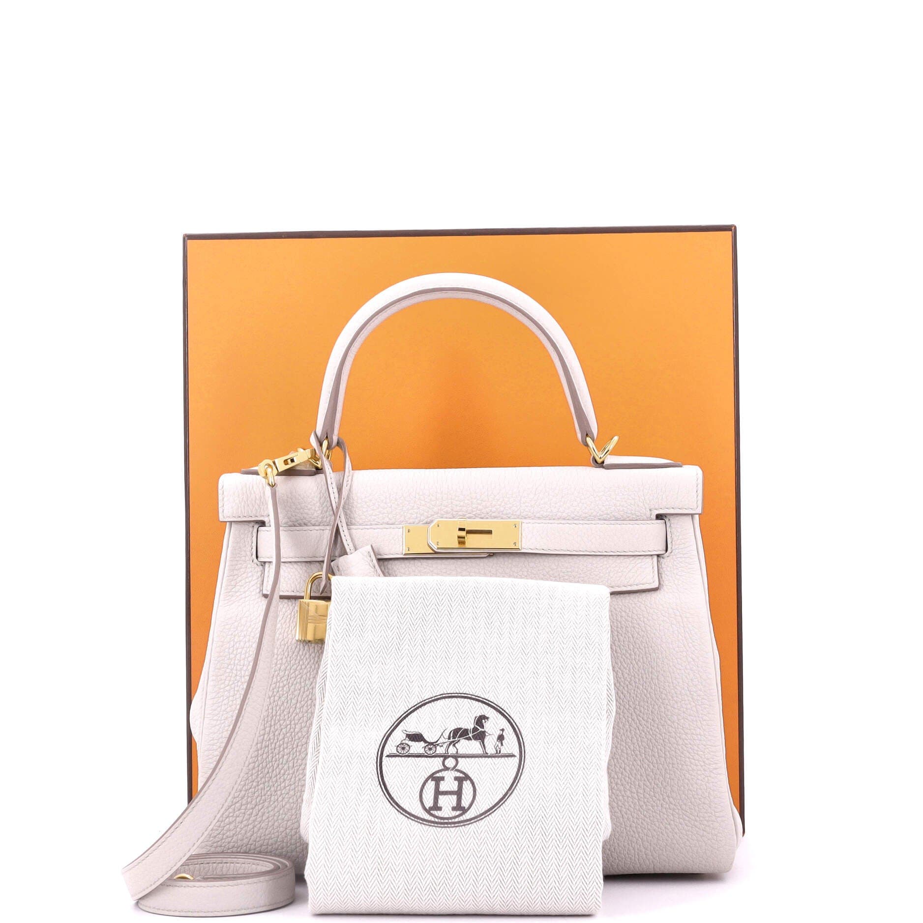 Pre-Owned Hermes Kelly Handbag Light Togo with Gold Hardware 28, Alternate, color, Beton