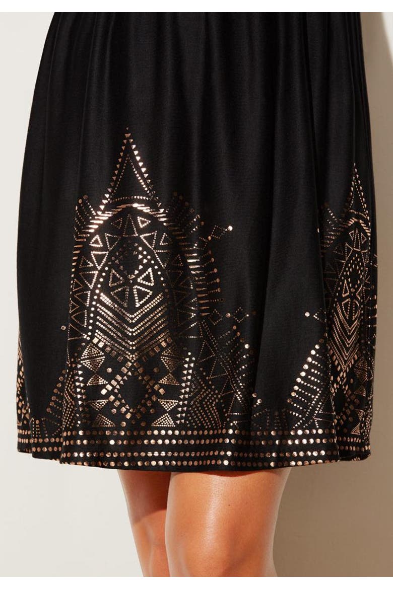 Kate V Neck Cover Up Dress, Alternate, color, Black