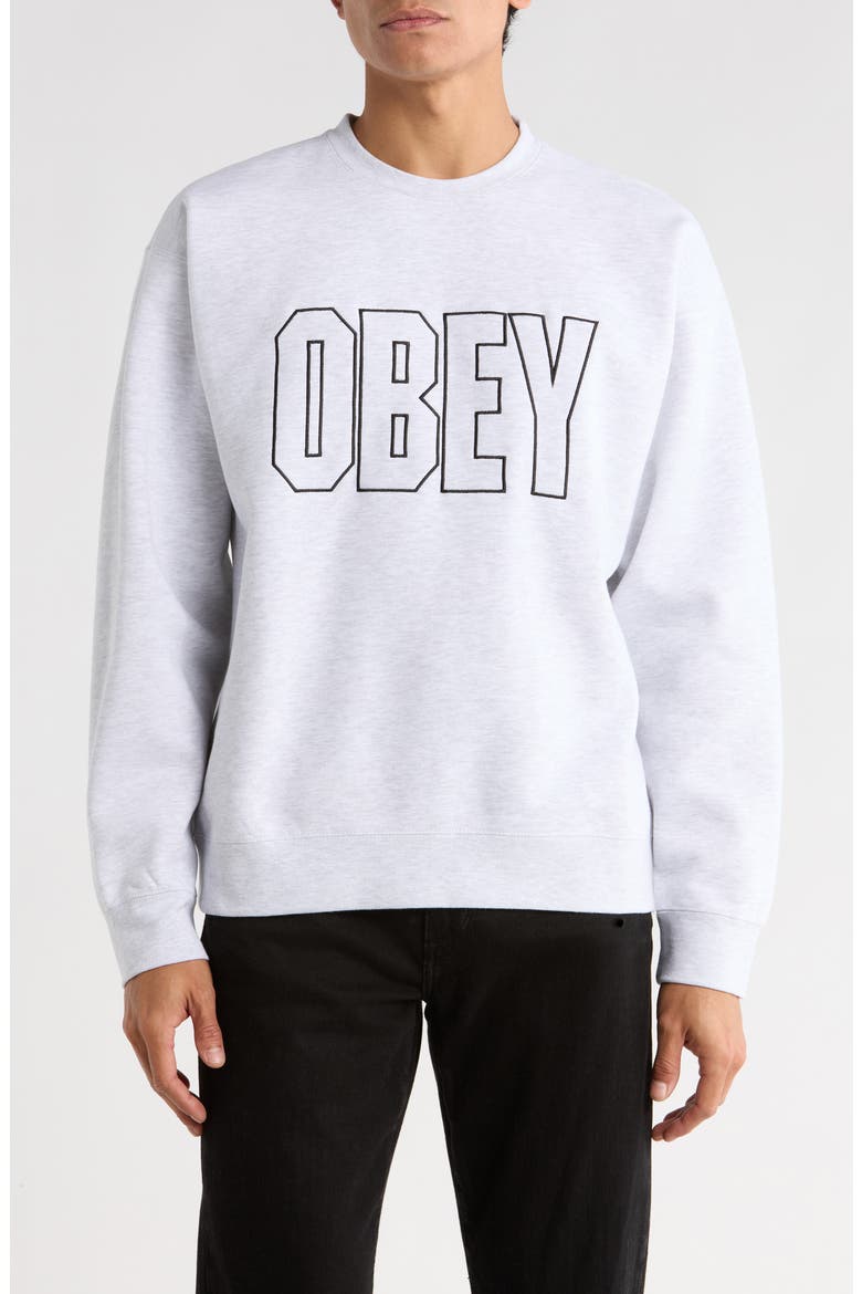Digable Fleece Crewneck Sweatshirt, Main, color, ASH GREY