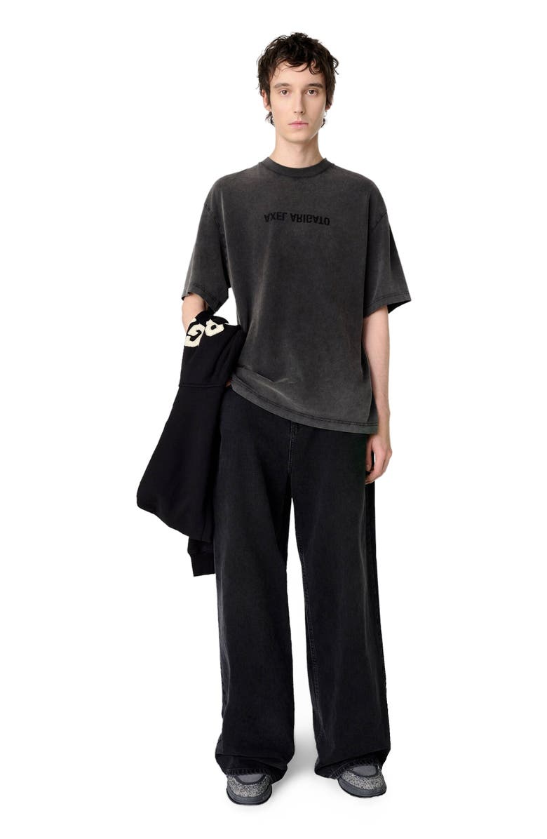 Axel Arigato Distort Washed T-Shirt, Main, color, Black