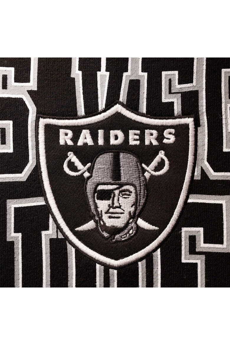 Men's '47 Black Las Vegas Raiders Double Block Pullover Hoodie, Alternate, color, Black
