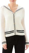 Karen Kane Stripe Sailor Collar Cardigan