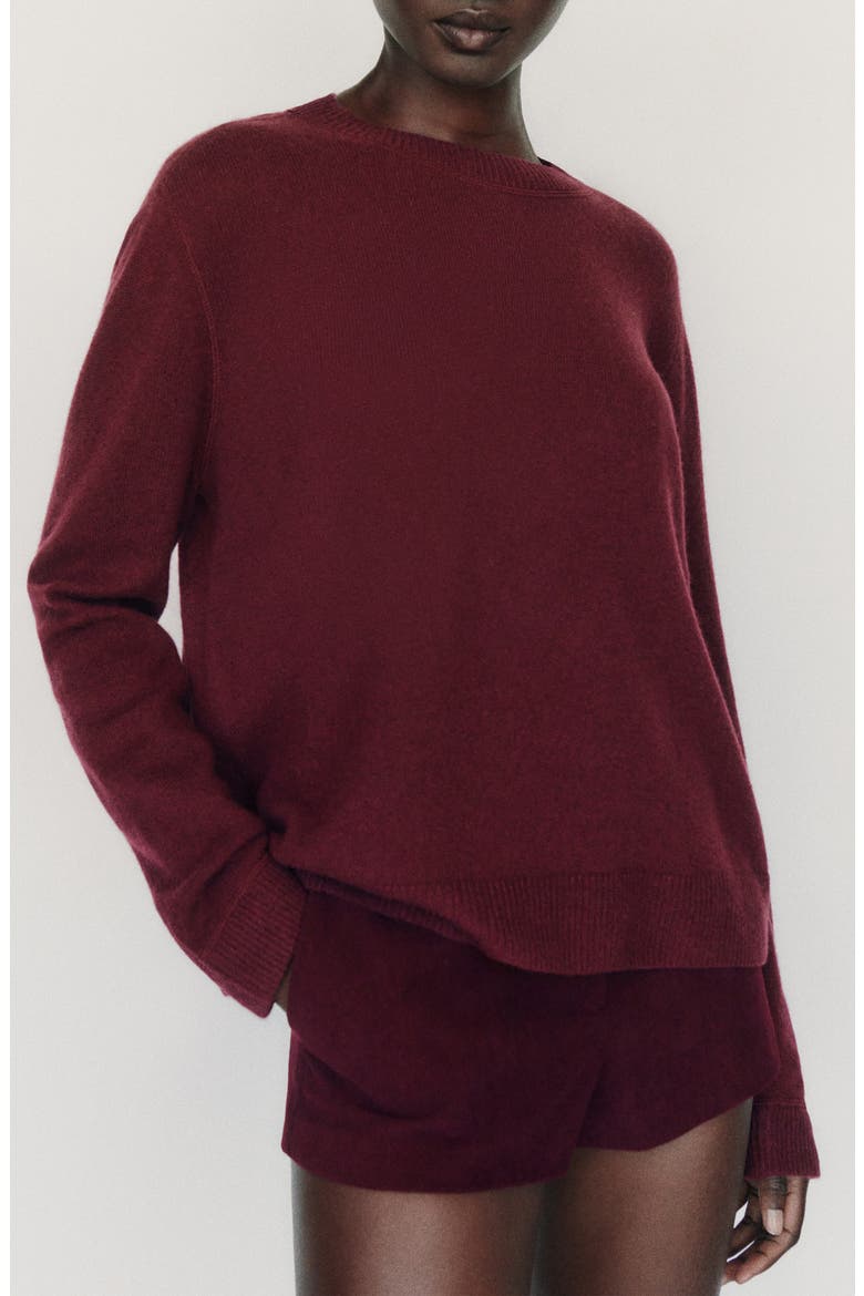 Cashmere Boyfriend Sweater, Main, color, BOYSENBERRY