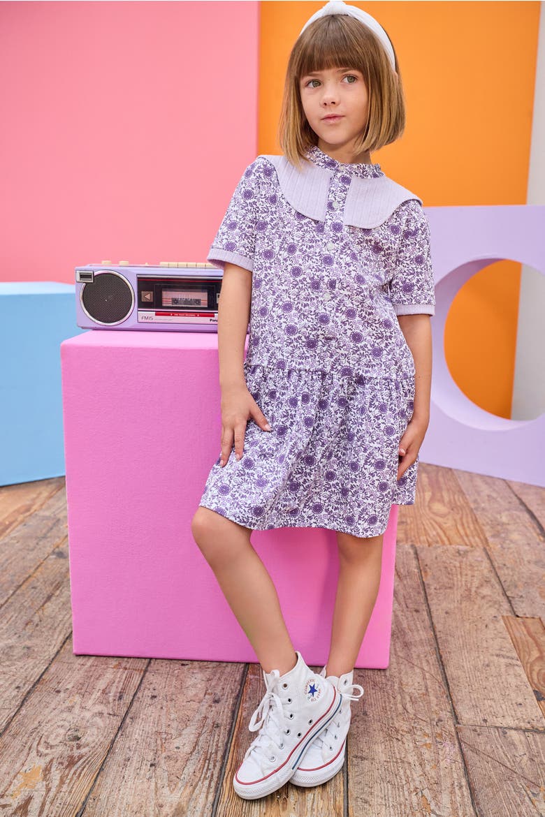Kids' Western Floral Molly Dress, Alternate, color, Lavender Vine Floral