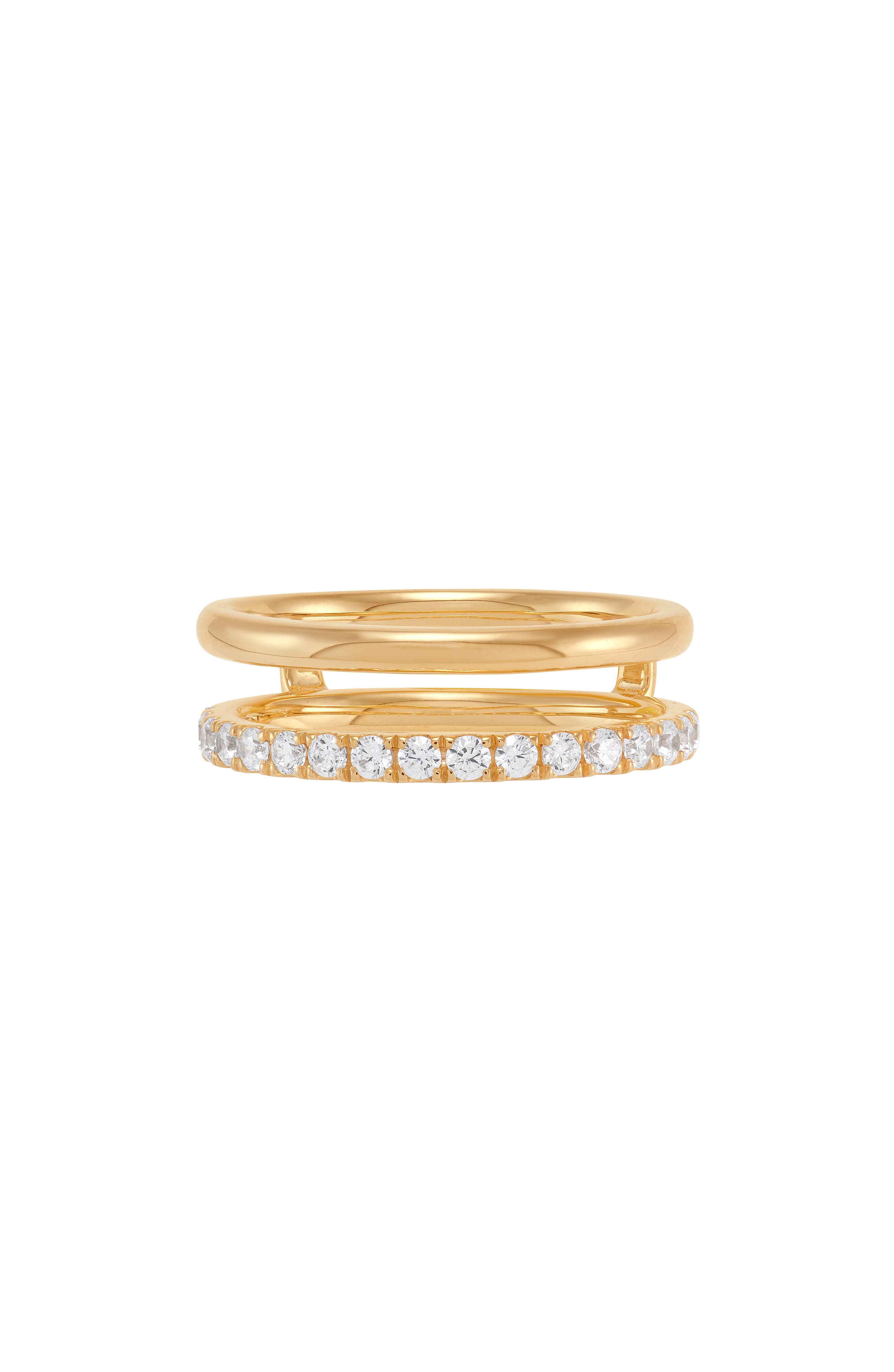 Frankie & Zoe 14K Yellow Gold Lab Grown Diamond Double Band Ring