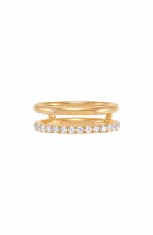 Frankie & Zoe 14K Yellow Gold Lab Grown Diamond Double Band Ring