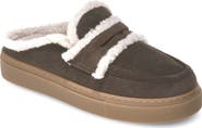 INUIKII Wool Trim Leather Mule