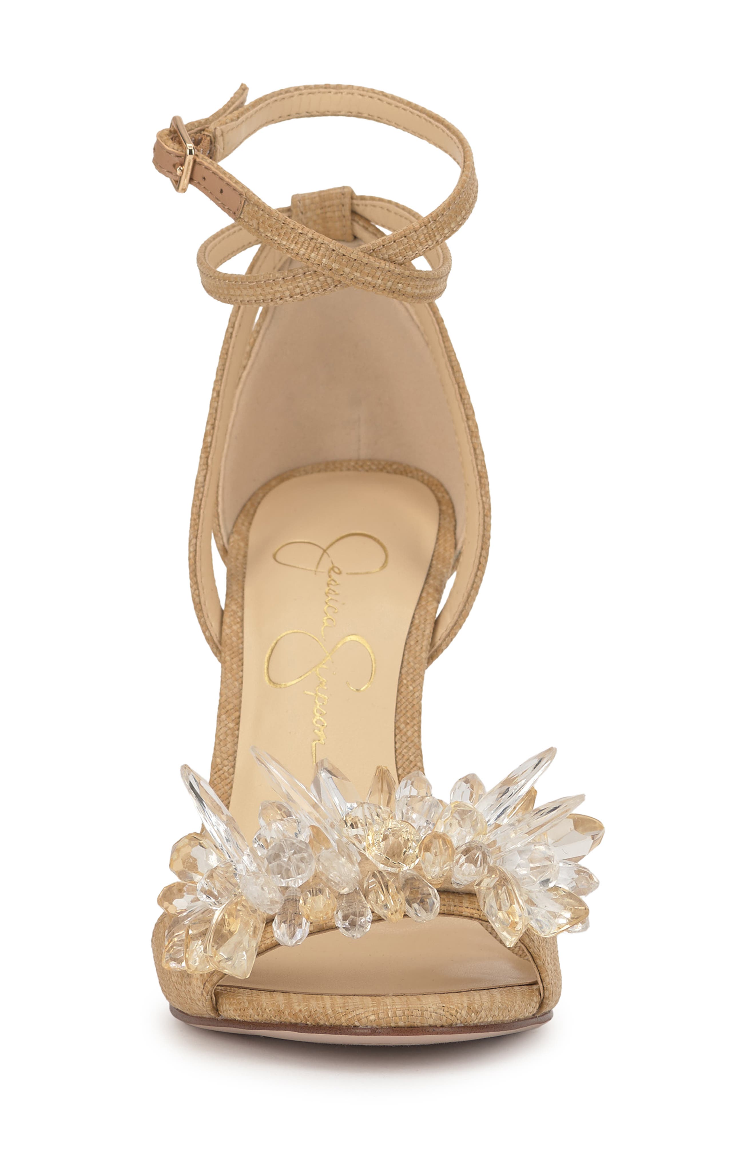 Jessica Simpson Janivah Ankle Strap Sandal, Alternate, color, Natural